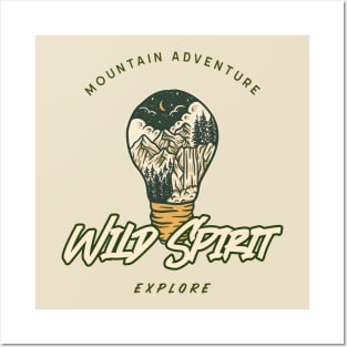 Wild Spirit Mountain Adventure Explore Posters and Art